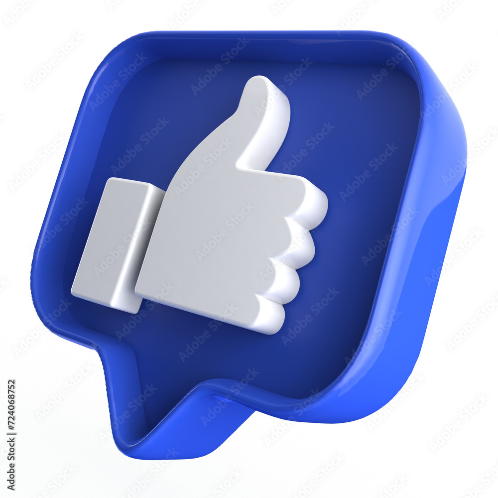 Icon 3d like social media , 3D illustration Icon 3d like social media , 3D illustration