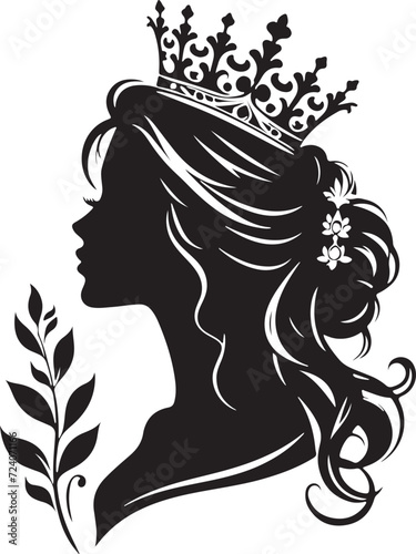 silhouette of a  woman crown 