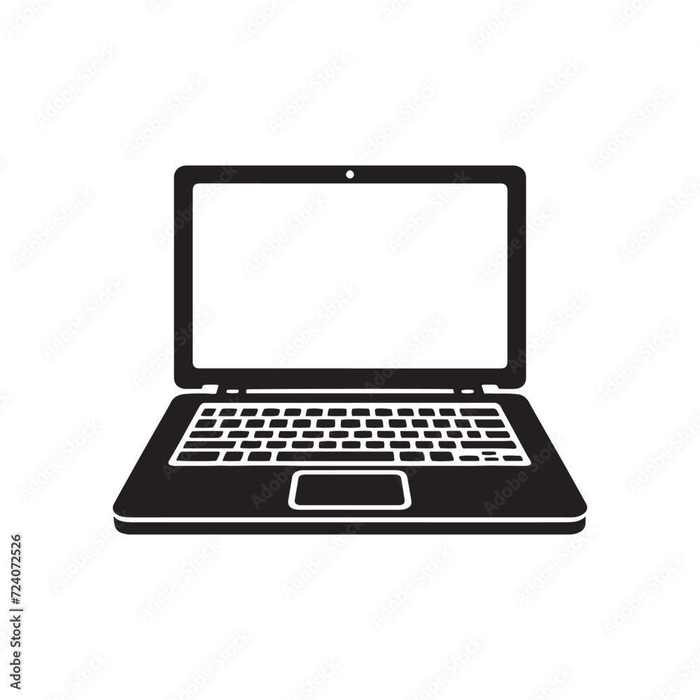Digital World: Laptop Silhouette Series Illustrating the Intersection of Technology and Daily Life - Laptop Illustration - Laptop Vector
Digital World: Laptop Silhouette Series Illustrating the Intersection of Technology and Daily Life - Laptop Illustration - Laptop Vector