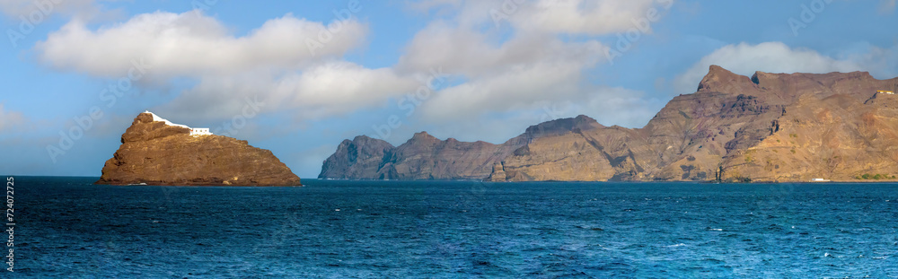 Sailing towards the beautiful island of São Vicente (St. Vincent), Cape Verde Island (Cabo Verde)