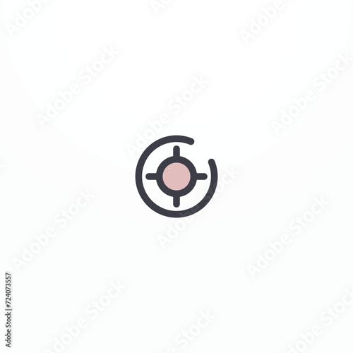 Outline maps icon on white