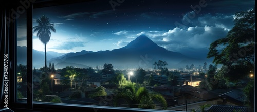 Night view of the mountain from the villa window © MBRAMO