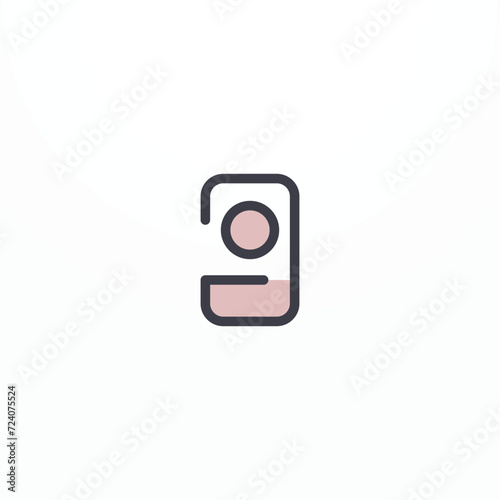 Outline card icon on white