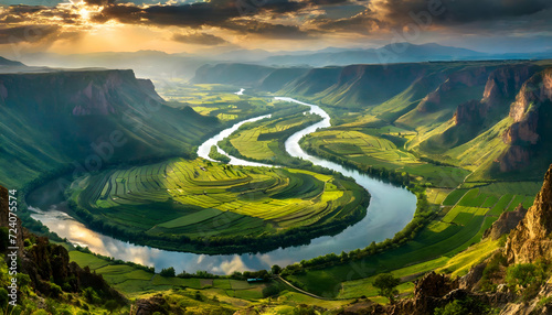  rivers snake through the landscape, weaving their way through the vast expanse of greenery. photo