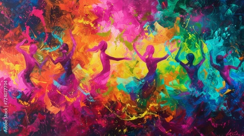 riot of colors, dance of colors photo