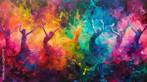riot of colors, dance of colors photo
