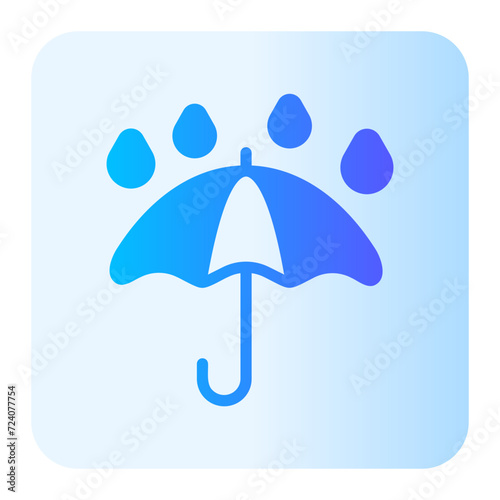 umbrella gradient icon