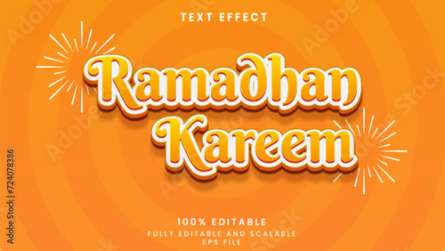 Ramadhan Kareem editable text effect	