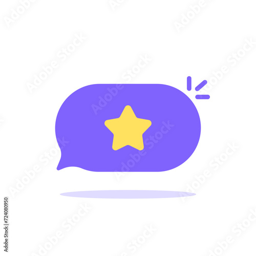 feedback icon like speech bubble with star