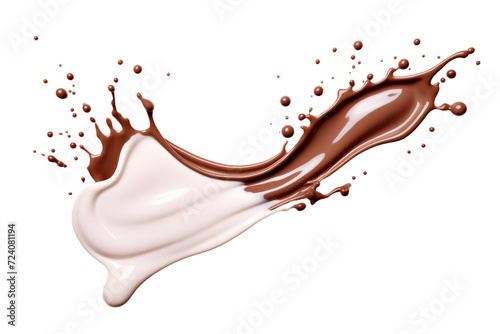 milk chocolate splashes drops 