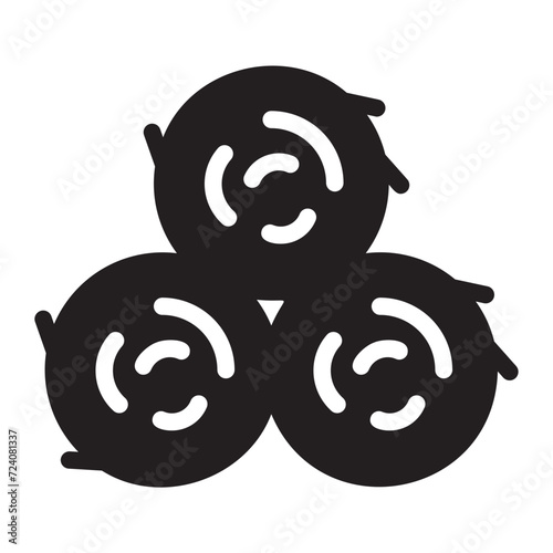 hay bale glyph icon