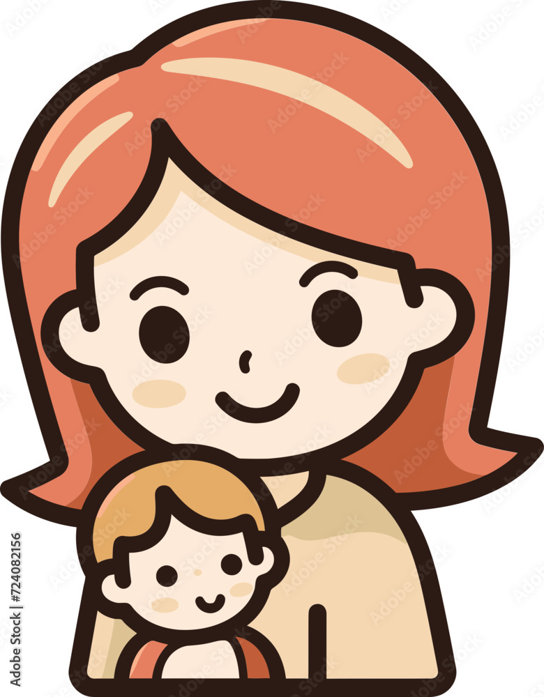 Nurturing Motherly Scenes Vector BlissBlissful Moments with Mom Vector Design