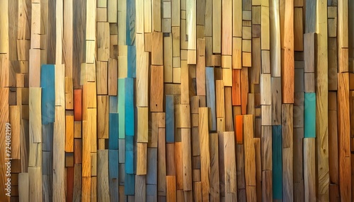 wood aged art architecture texture abstract block stack on the wall for background abstract colorful wood texture for backdrop