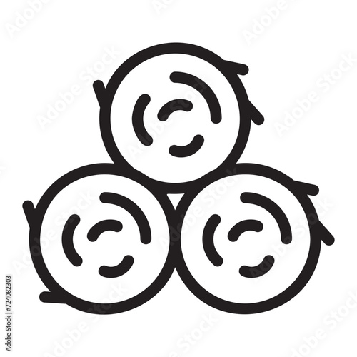 hay bale line icon