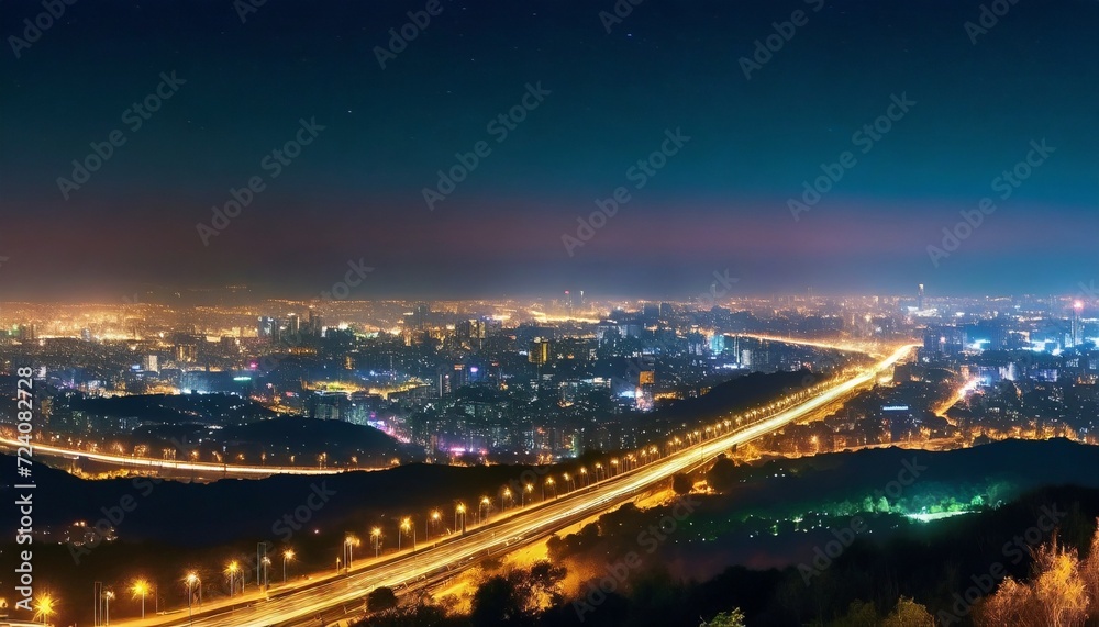panoramic photography of city during nighttime