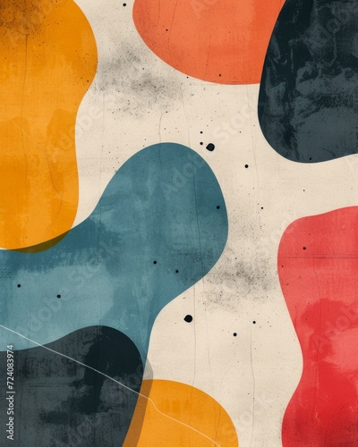 Wallpaper Mural Contemporary line art with a pastel twist, featuring abstract organic shapes and minimalist detailing Torontodigital.ca