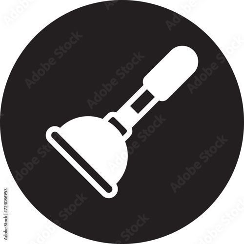 plunger glyph icon