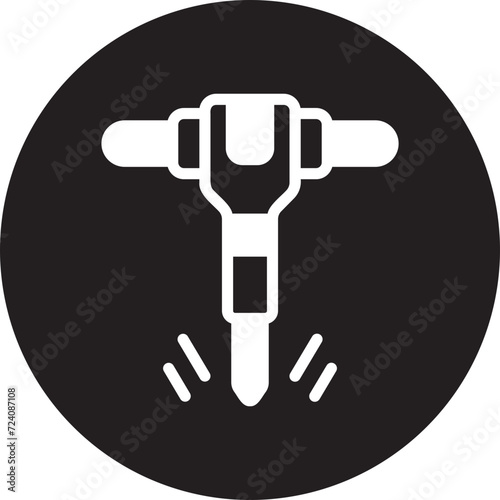 jackhammer glyph icon