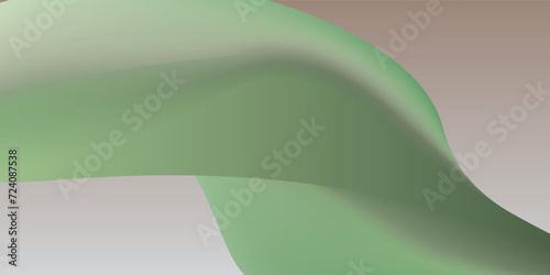 Abstract green and grey swirl wave background. Flow liquid lines design elemen