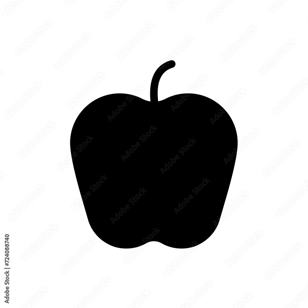 Apple vector icon in minimalist style Apple vector icon in minimalist style