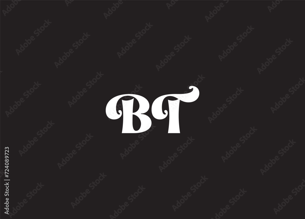 Monogram letter TB or BT design logo template, vector illustration Monogram letter TB or BT design logo template, vector illustration