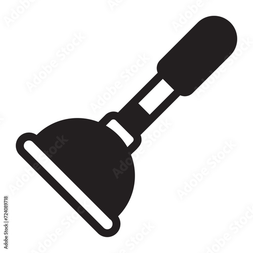 plunger glyph icon