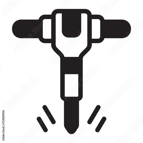 jackhammer glyph icon