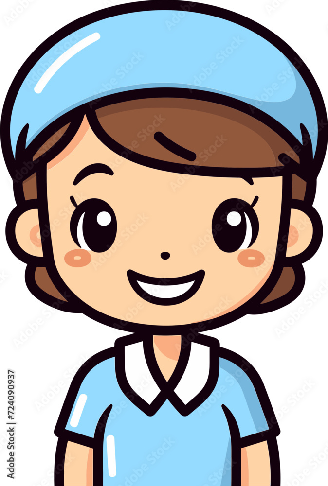 Nurse in Uniform IllustrationNurse with Medical Tools Vector