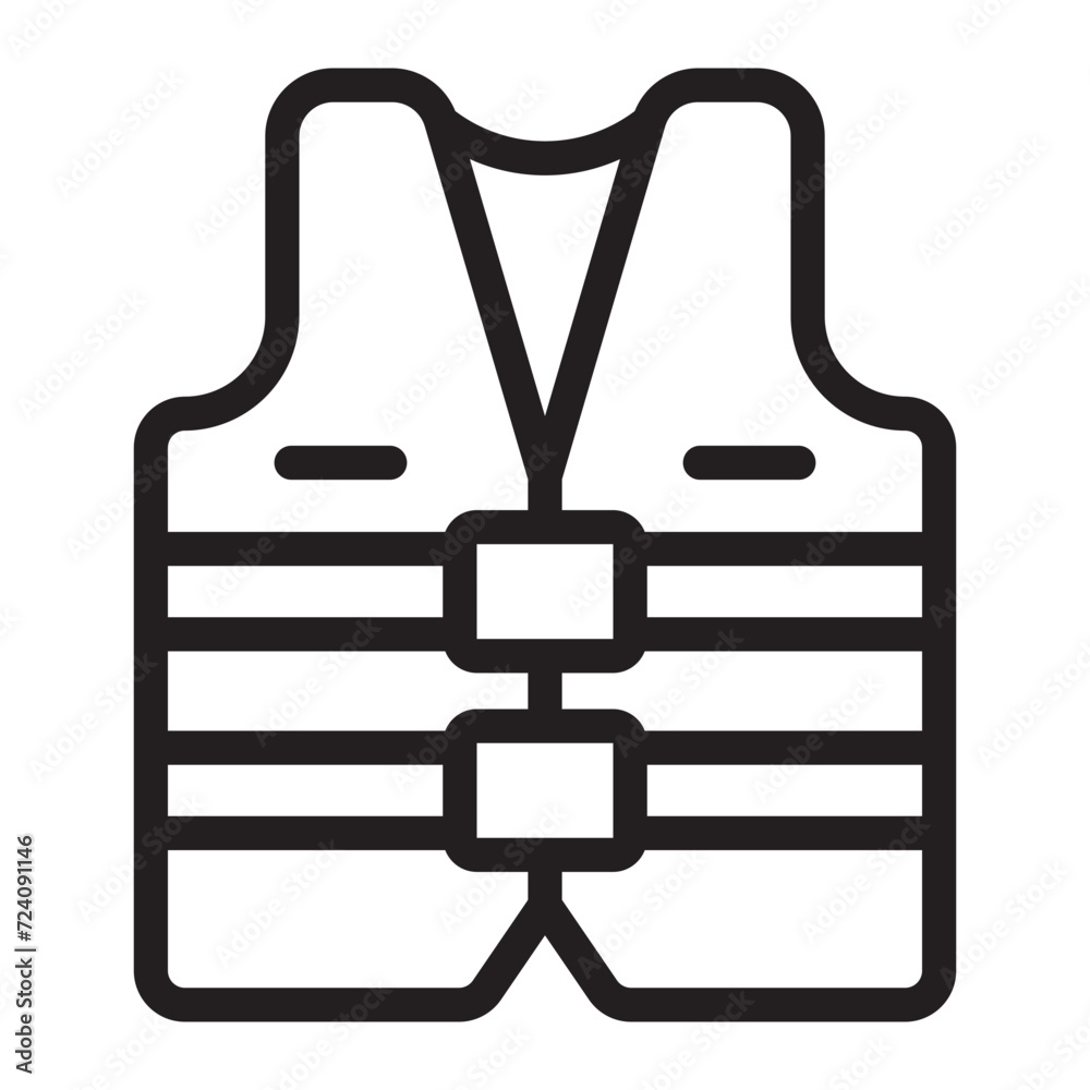 life jacket line icon