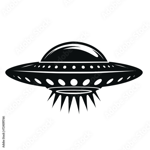 Alien Spaceship Silhouette