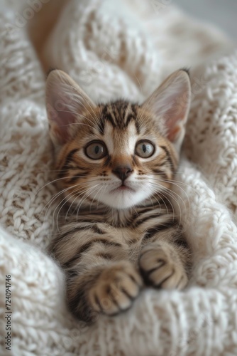 photo featuring a cute, sweet baby Bengal kitten