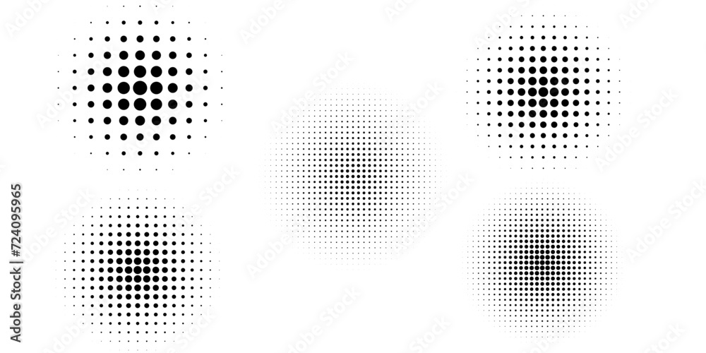Halftone faded gradient texture. Grunge halftone grit background. White and black sand noise wallpaper. Retro pixilated vector backdrop dots arts set grunge