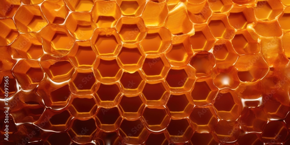 Background texture and pattern of honeycombs