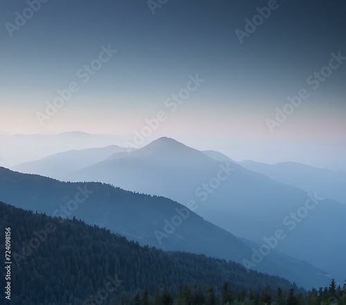 Mountain mist gradient from soft grey to blue