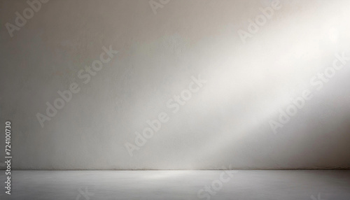 An empty room with a radiant light  perfect for displaying text mockups or presenting products.