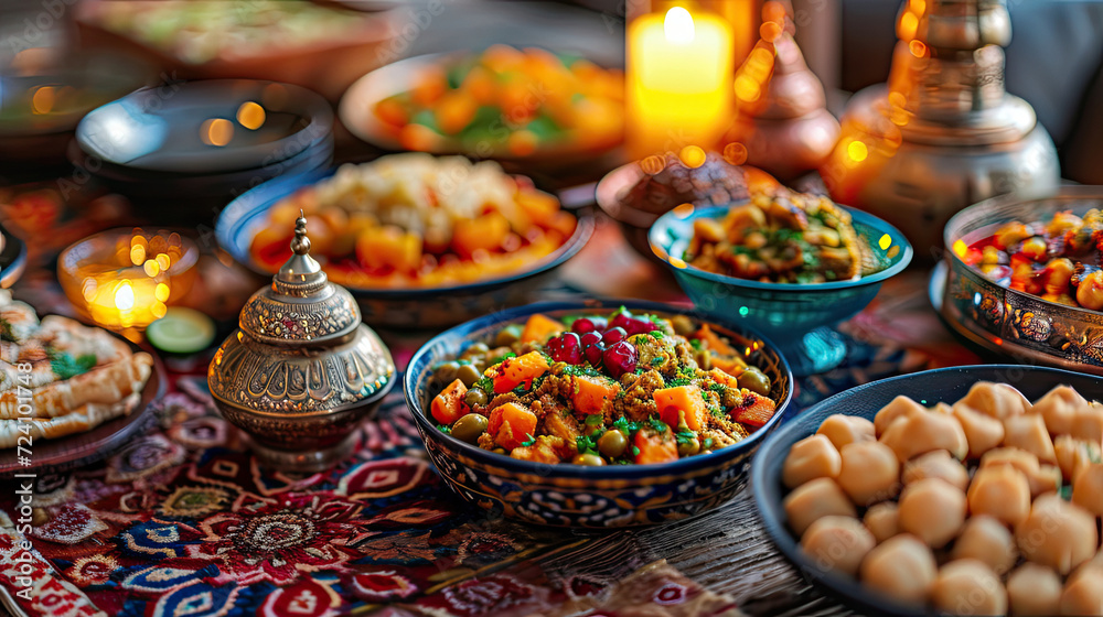 A feast of traditional Middle Eastern dishes.
