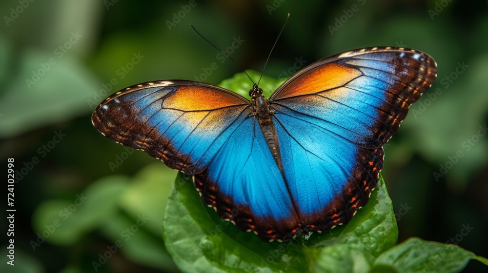 Open-Winged Blue Morpho Butterfly Open-Winged Blue Morpho Butterfly