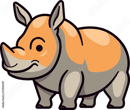 Rhino Vector Graphic for Outdoor CampaignsRhino Vector Illustration for Virtual Reality