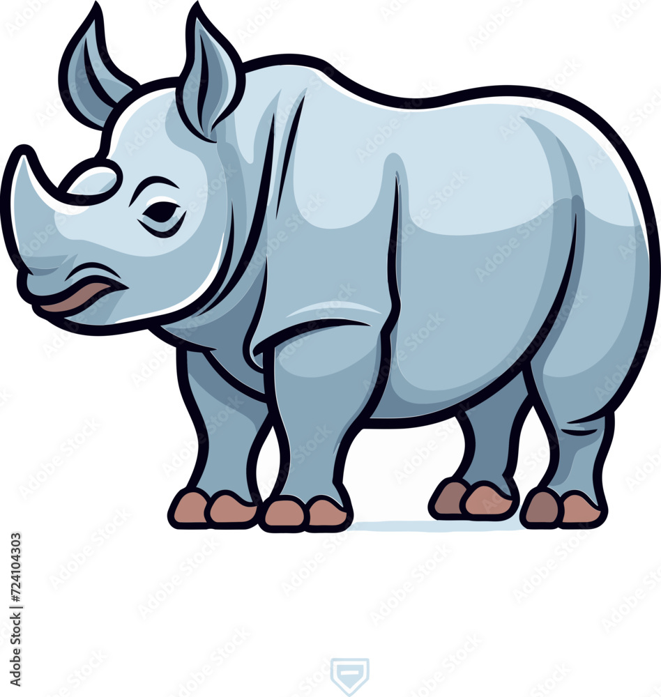 Rhino Vector Graphic for BrandingRhino Vector Illustration Series