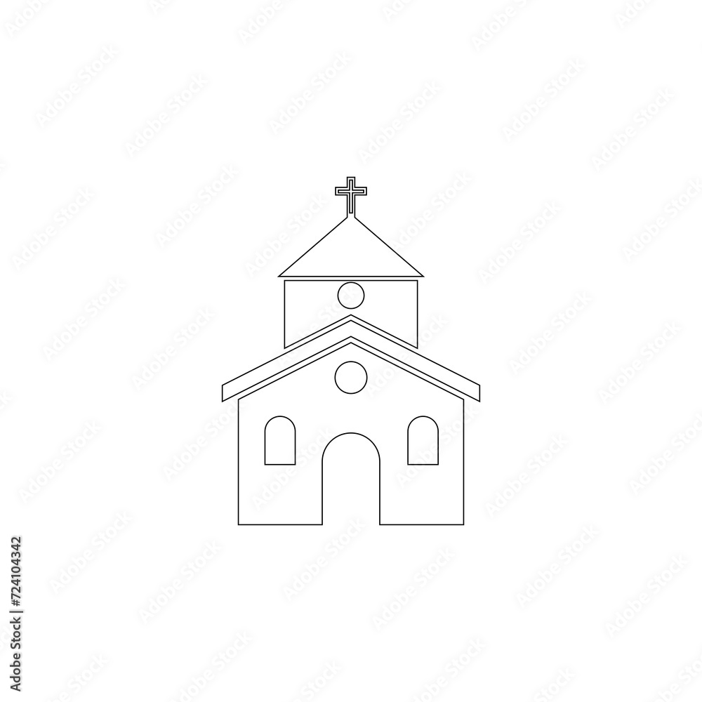 Church icon isolated on transparent background Church icon isolated on transparent background