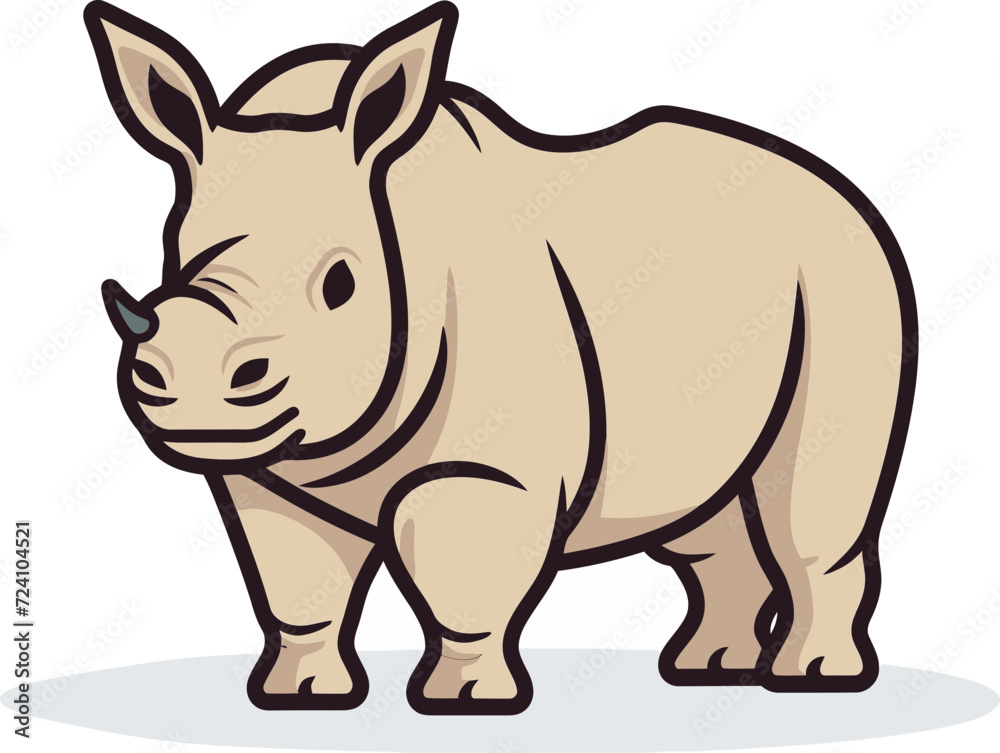 Rhino Vector Graphic for Social MediaRhino Vector Art for Wall Art