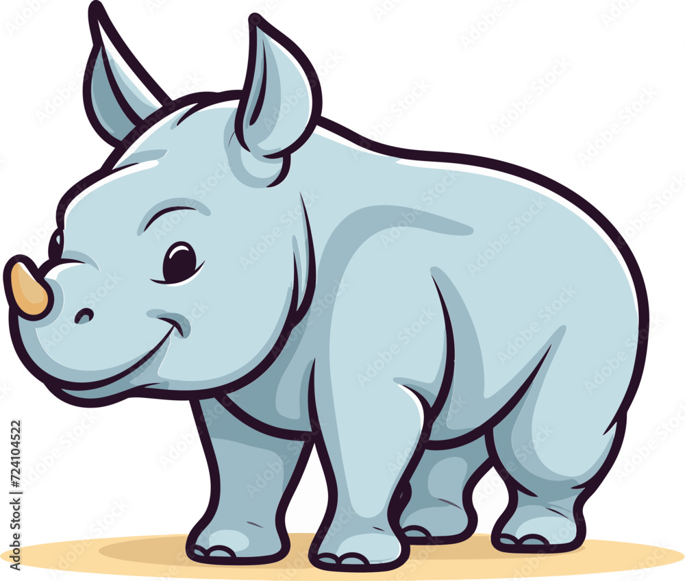 Rhino Vector Illustration for PresentationsRhino Vector Graphic for Book Covers