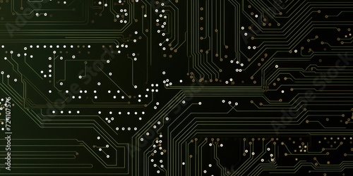 khaki microchip pattern, electronic pattern, vector illustration photo