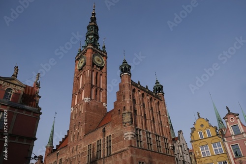 Main town hall in Old Town of Gdansk, Poland