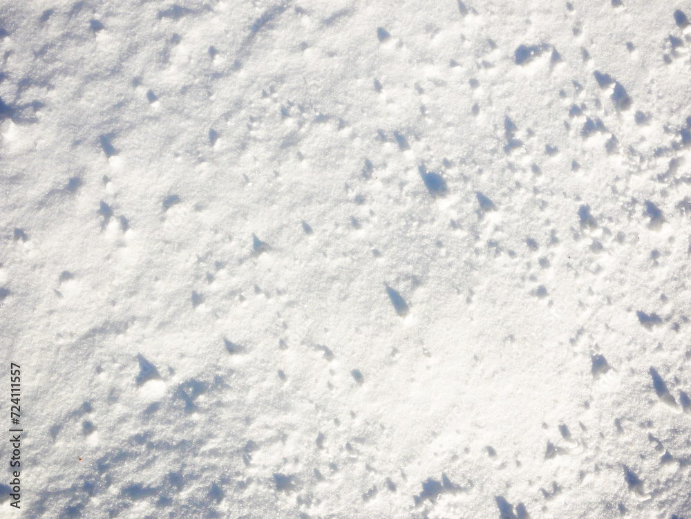 Snowy surface top view in bright weather. Snowy surface top view in bright weather.