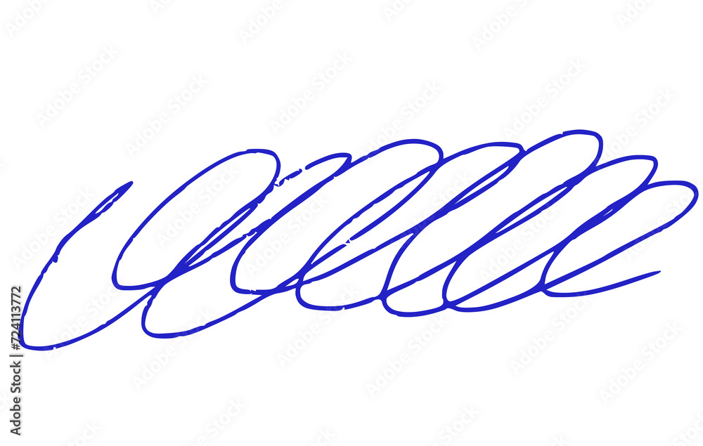 Obraz premium hand drawn curvy line PNG. Design element 