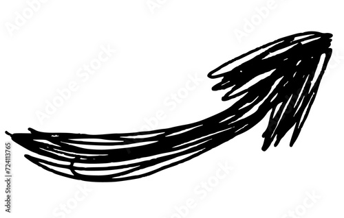 hand drawn arrow png. Design element. Sketchy style	