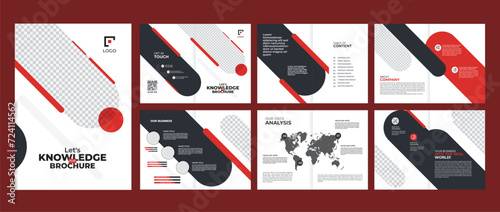 corporate business profile brochure layout template, annual report creative layout 12 page editable A4 size  photo