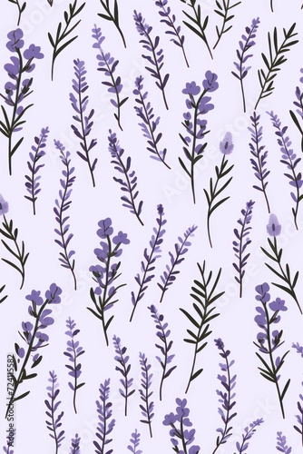 lavender random hand drawn patterns, tileable, calming colors vector illustration pattern