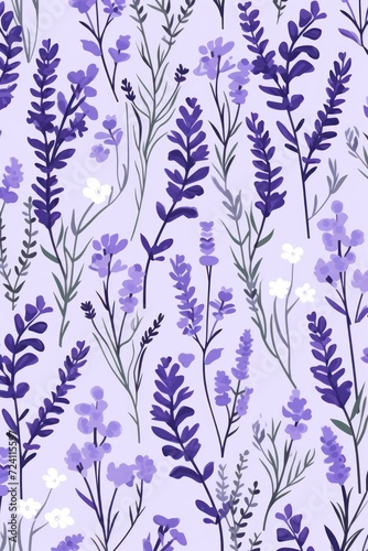 lavender random hand drawn patterns, tileable, calming colors vector illustration pattern